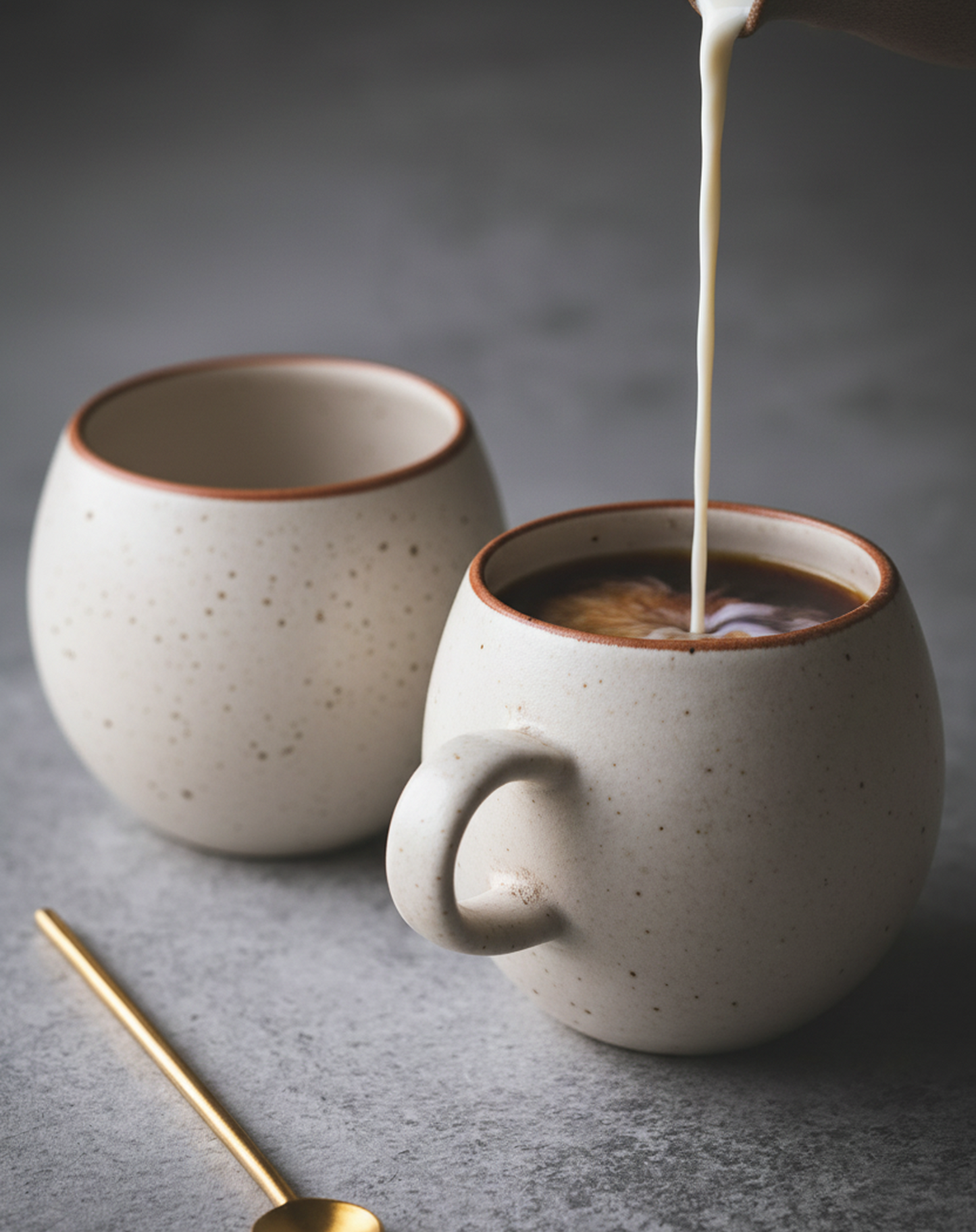 Cream Oval Comfort Cup - Set of 2