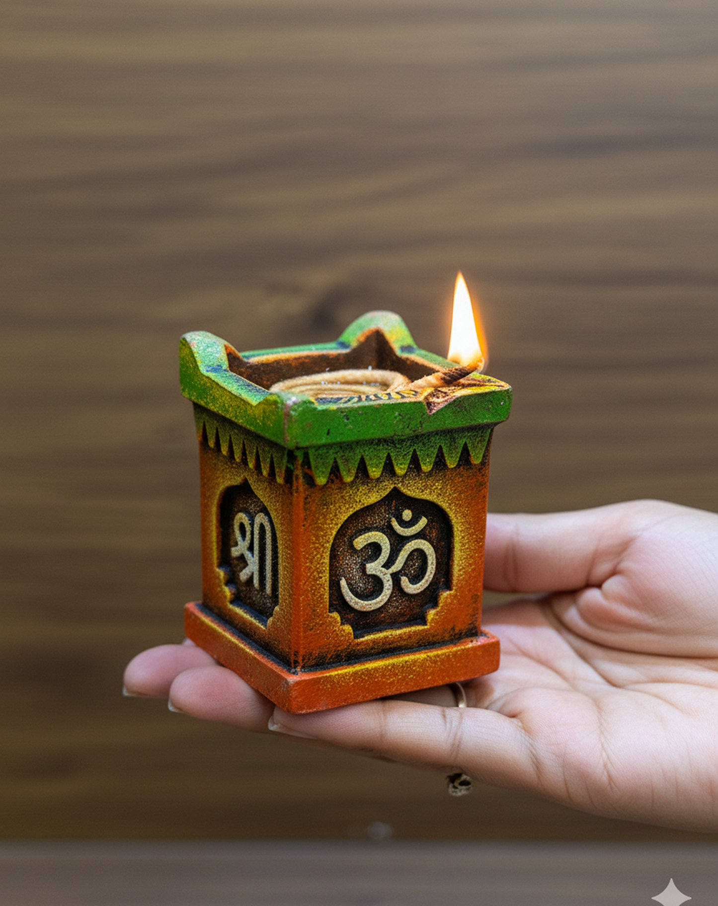 Sacred Tulsi Diya - Set of 4 / 6
