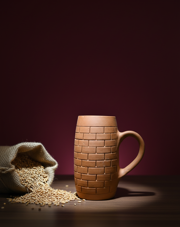 Terracotta BrickHold Mug - Handcrafted