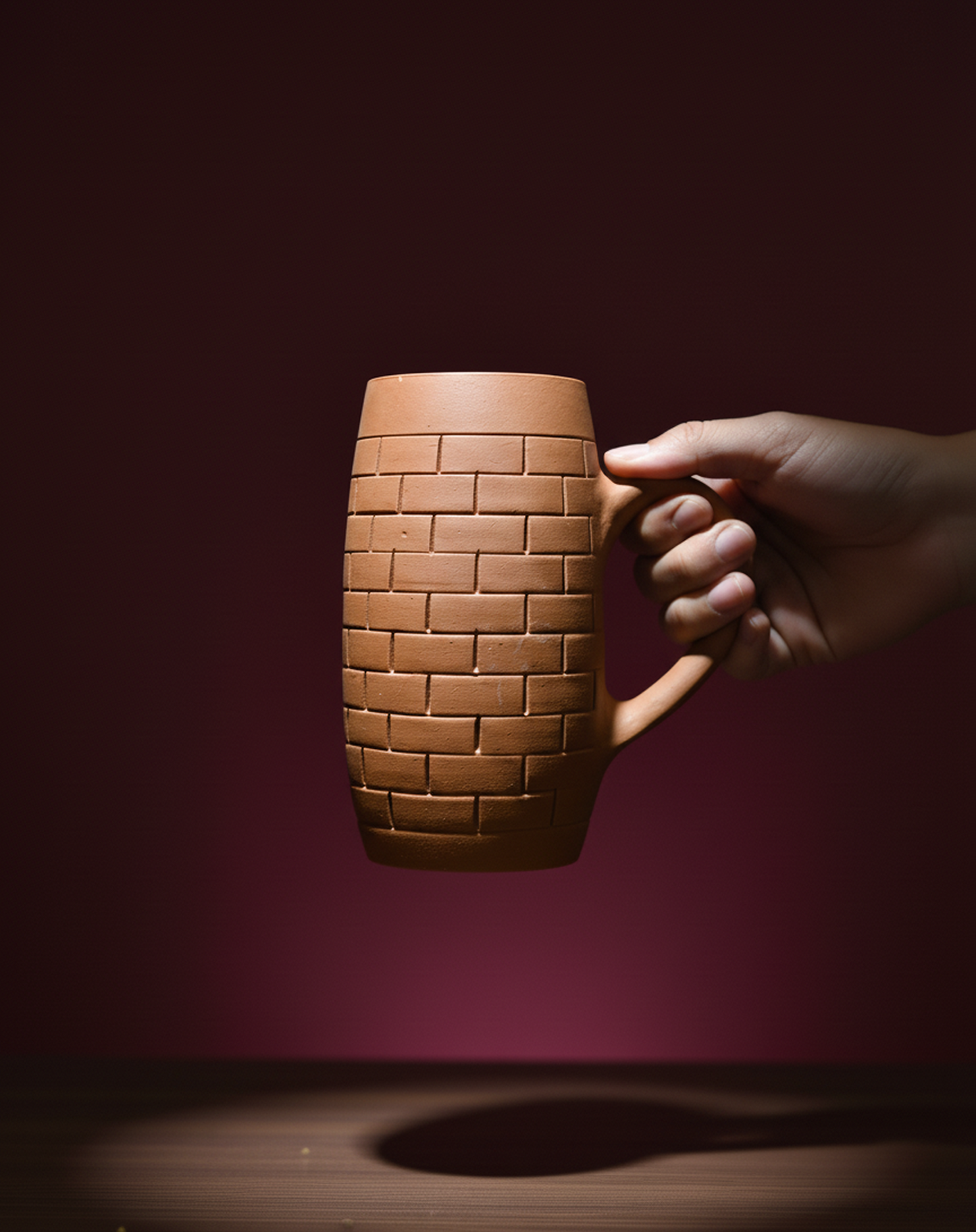 Terracotta BrickHold Mug - Handcrafted