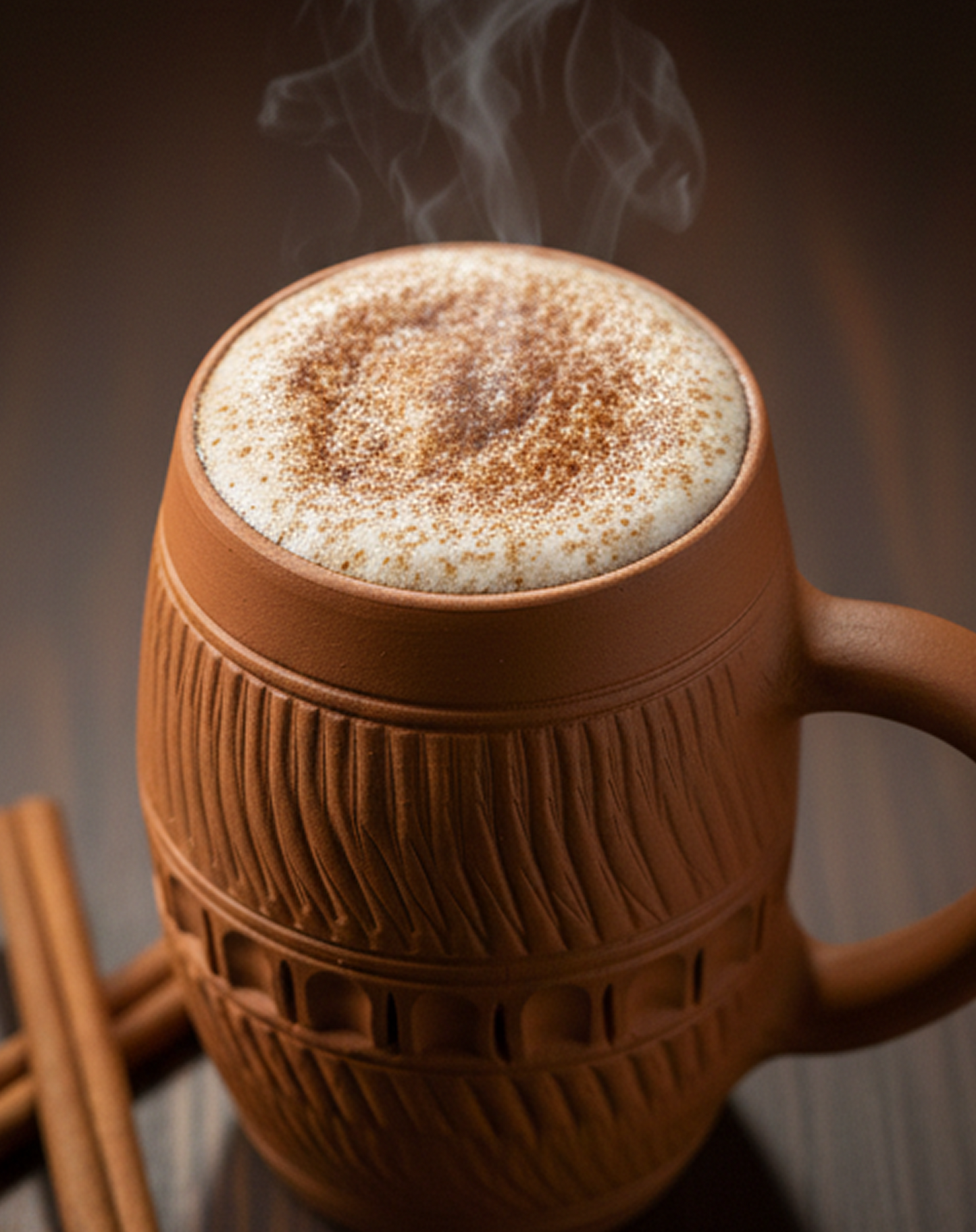 Terracotta Barrel Mug – Handcrafted